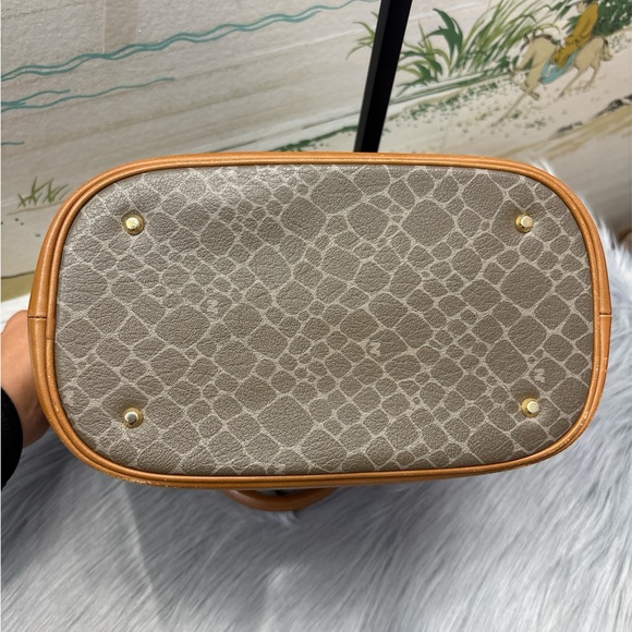 NINA RICCI Vintage Brown and Tan Monogram Tote - Picture 4 of 9